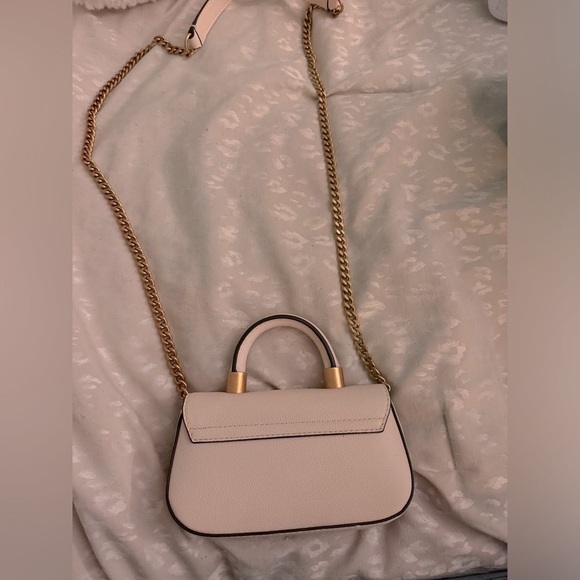 Guess Nelly micro mini flap crossbody leather bag with gold hardware - Picture 3 of 14